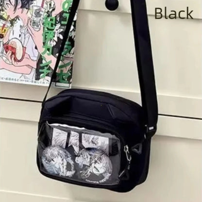 Y2K Transparent School Itabag – Japanese Harajuku Crossbody Shoulder Bag for Girls