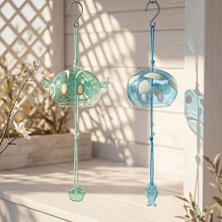 Genshin Impact Slime Glass Wind Chime – Japanese Furin Hanging Decoration