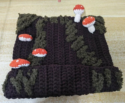Mushroom Ear Knit Beanie – Cute Y2K Warm Hat for Women & Men