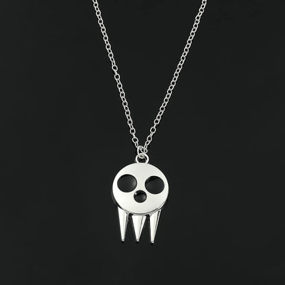 Soul Eater Death the Kid Skull Necklace - Gothic Horror Pendant Jewelry for Fans