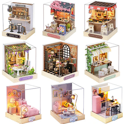 DIY Miniature Wooden Doll House Kit – Handmade 3D Puzzle Room Model with Furniture