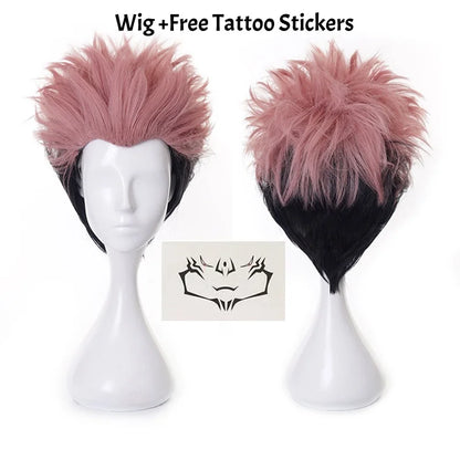 Jujutsu Kaisen Sukuna Cosplay Costume Set – Anime Kimono Outfit with Tattoo Stickers