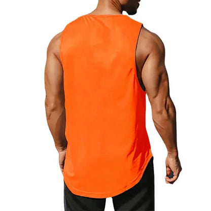 Japanese Anime Turtle Script Sleeveless Tank Top - Summer Gym and Running Vest for Men