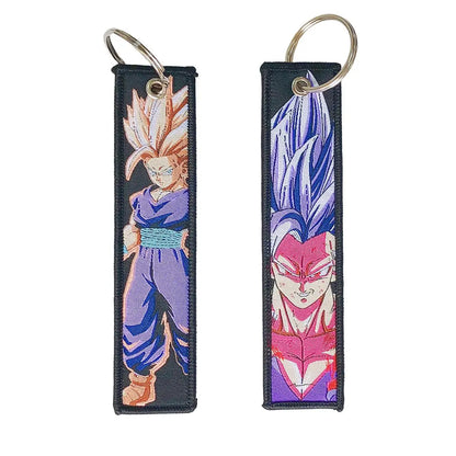 Dragon Ball Embroidered Keychain Lanyard - Anime Badge Holder & Key Strap