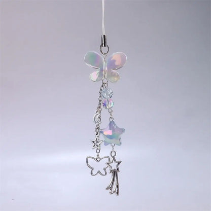 Y2K Butterfly Phone Charm Strap - Cute Phone Lanyard & Bag Pendant