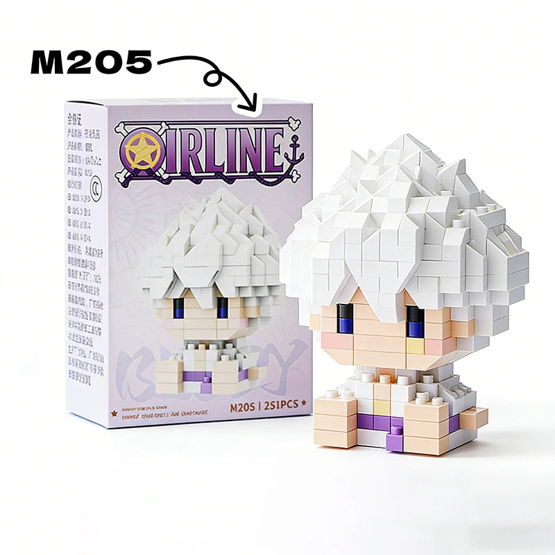 One Piece Sun God Nika Luffy Micro Building Block Figure – Mini Brick Anime Model Kit