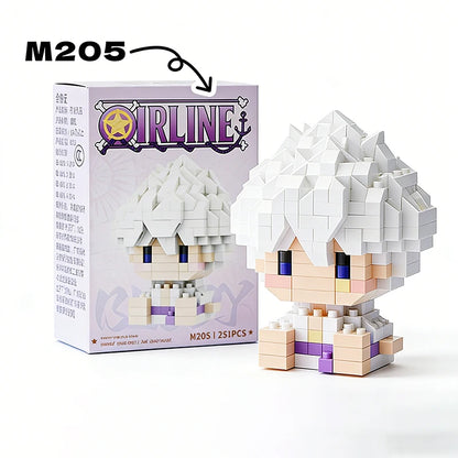 One Piece Sun God Nika Luffy Micro Building Block Figure – Mini Brick Anime Model Kit