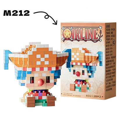 One Piece Sun God Nika Luffy Micro Building Block Figure – Mini Brick Anime Model Kit