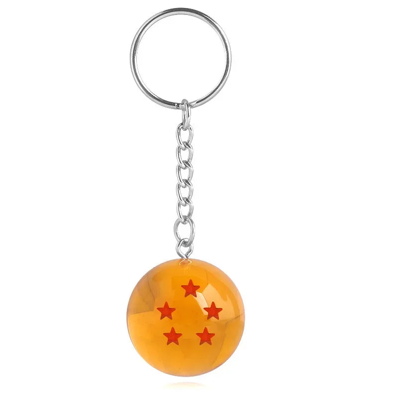 Dragon Ball Z Dragon Balls Keychain Charms – 1-7 Star Crystal Orb Pendants for Anime Fans