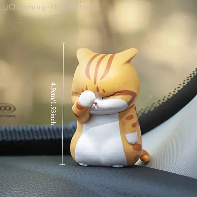 Straw Hat Cat Car Pendant – Cute Rearview Mirror Ornament