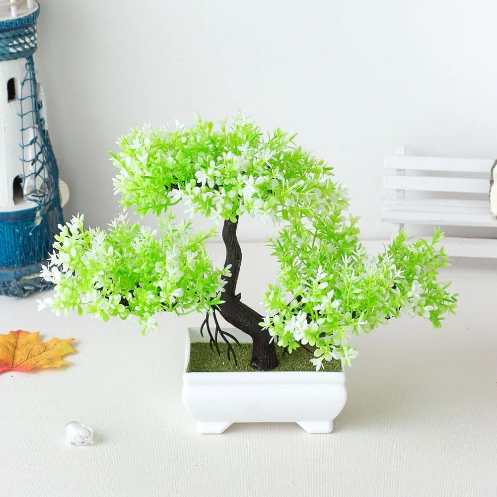 Artificial Bonsai Tree in Pot - Faux Plant Home Decor