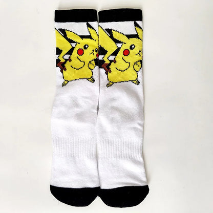 Pokémon Long Crew Socks – Pikachu, Eevee & Gengar Anime Cartoon Harajuku Athletic Socks