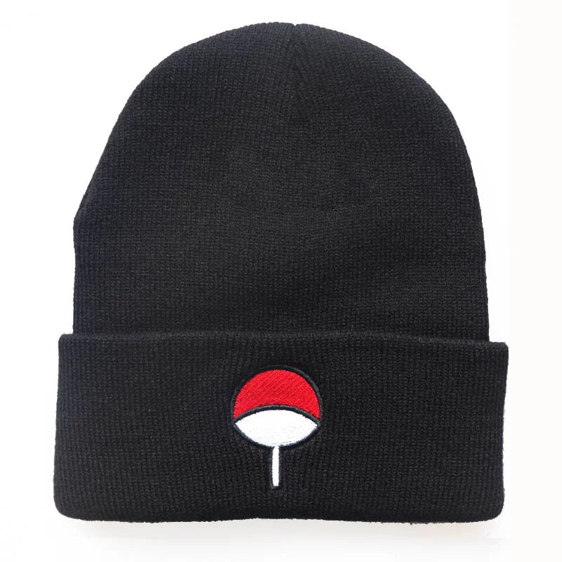 Akatsuki Red Cloud Knitted Beanie - Unisex Anime Ninja Cosplay Winter Hat
