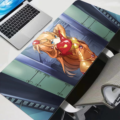 Evangelion Asuka Gaming Mouse Pad 1000x500 Desk Mat Anime Keyboard Mat