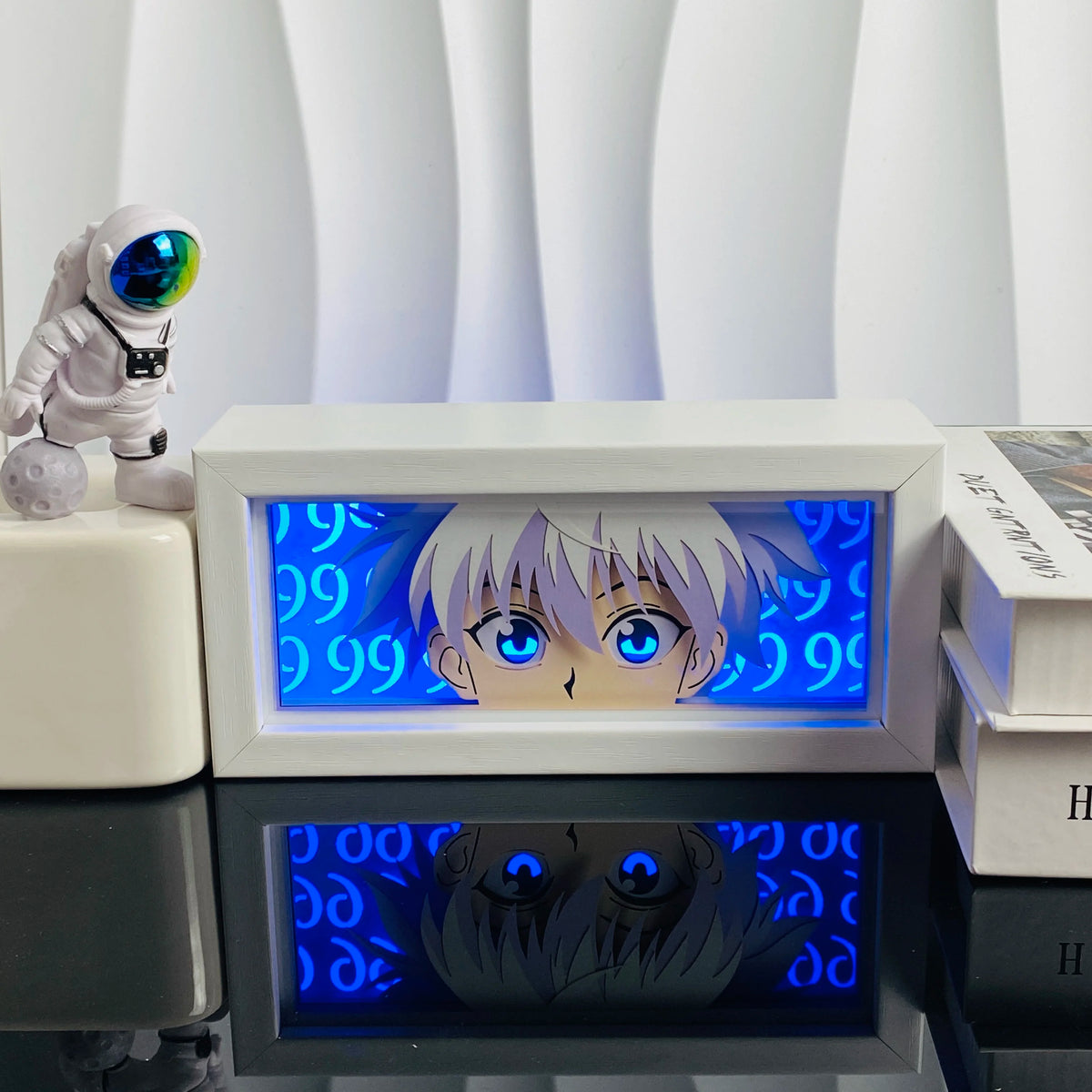 Anime Character 3D Paper Carved Light Box Lamp - LED Night Light Desk Decor
