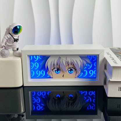 Anime Character 3D Paper Carved Light Box Lamp - LED Night Light Desk Decor