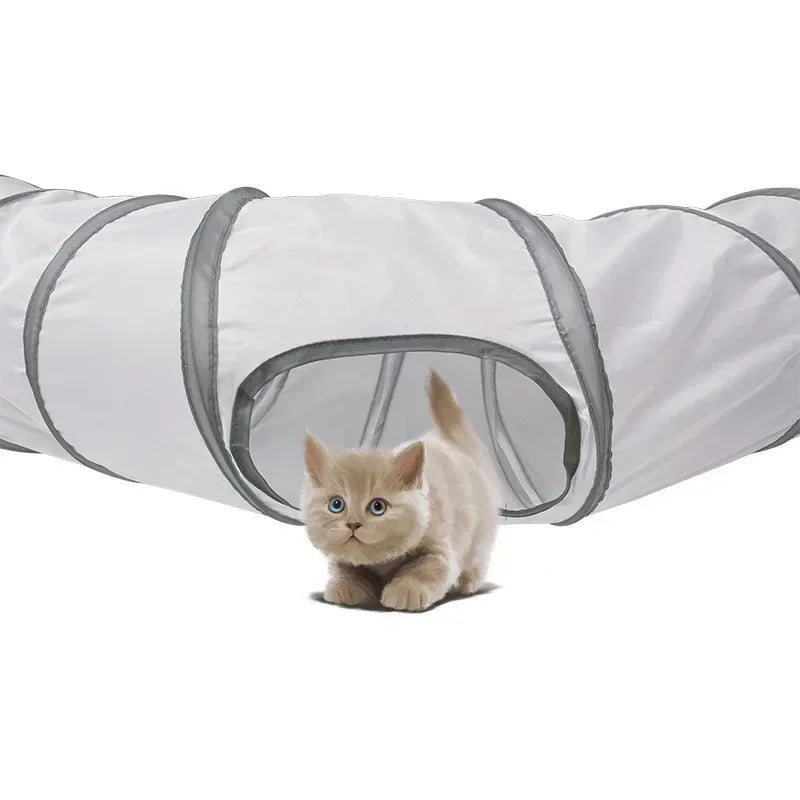 Foldable Cat Tunnel Tube – Interactive Play Tunnel Toy for Kittens, Puppies & Rabbits