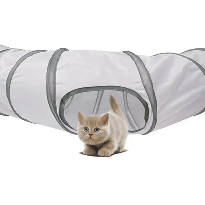 Foldable Cat Tunnel Tube – Interactive Play Tunnel Toy for Kittens, Puppies & Rabbits