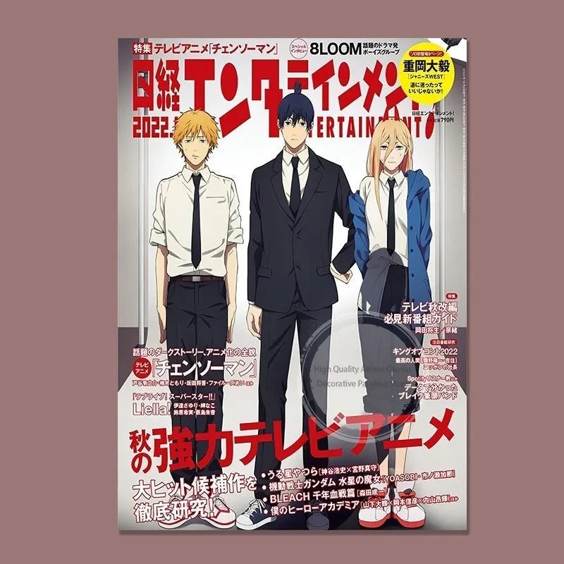 Chainsaw Man Anime Magazine Poster – Wall Art Room Decor (Multiple Sizes)