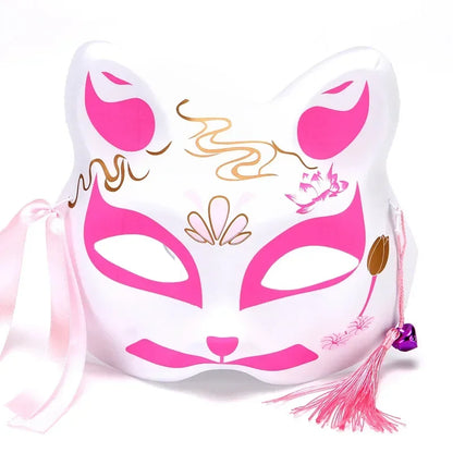 Anime Fox Half Face Cosplay Mask Demon Slayer Party Props