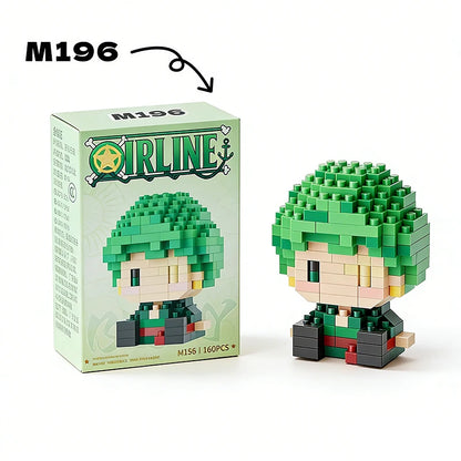 One Piece Sun God Nika Luffy Micro Building Block Figure – Mini Brick Anime Model Kit