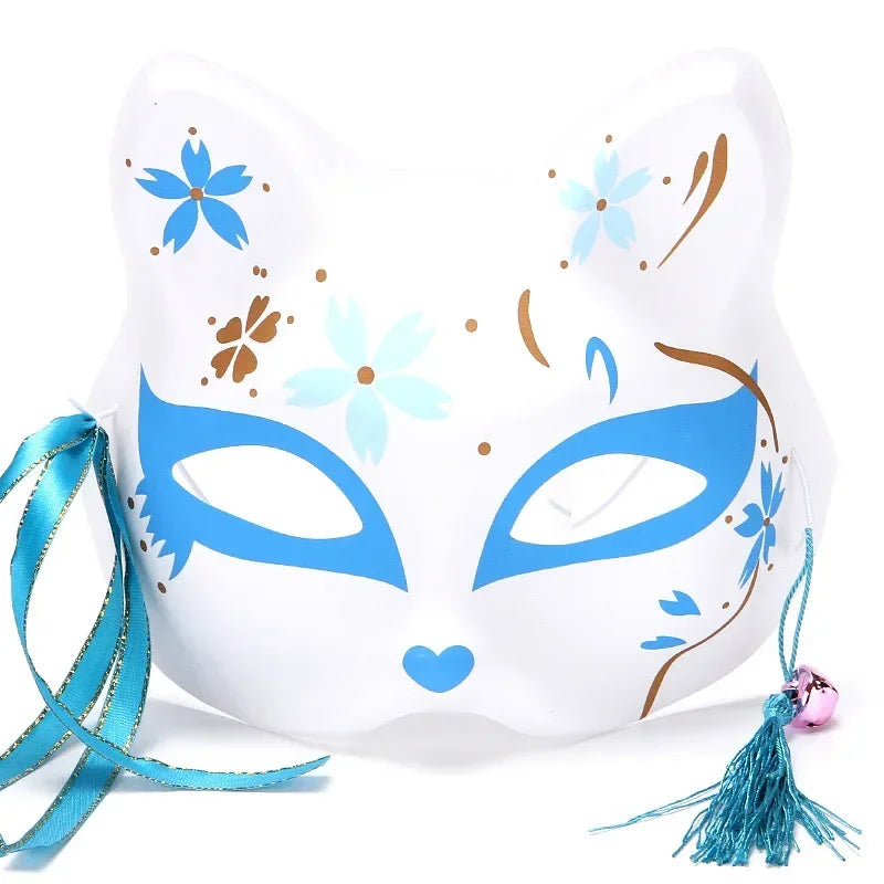 Anime Fox Half Face Cosplay Mask Demon Slayer Party Props