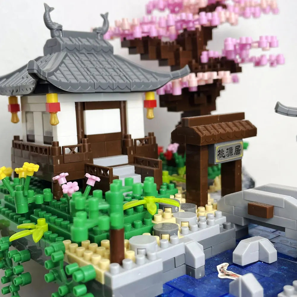 Taohuatan Peach Blossom Lake Micro Brick Building Set with LED Light
