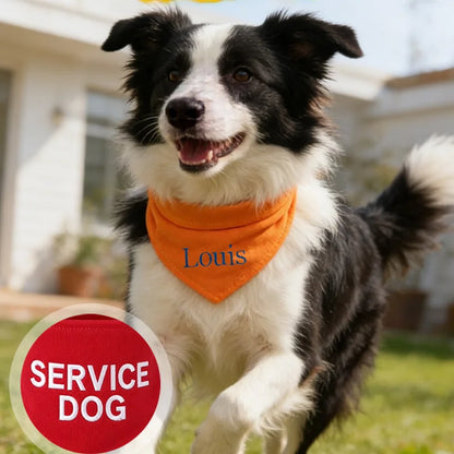 Personalized Embroidered Dog Bandana, Adjustable Anti-Slobber Pet Scarf