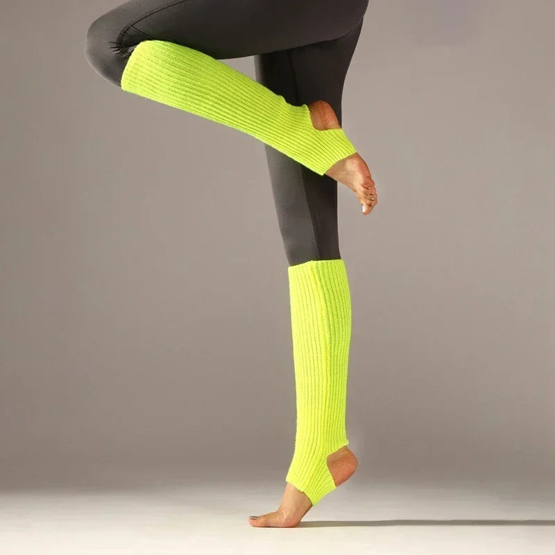 Y2K Knitted Wool Leg Warmers – Slouchy Winter Boot Socks for Women