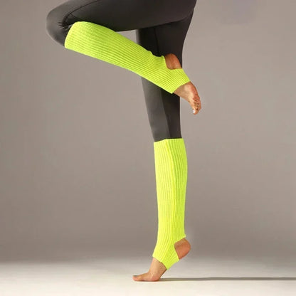 Y2K Knitted Wool Leg Warmers – Slouchy Winter Boot Socks for Women