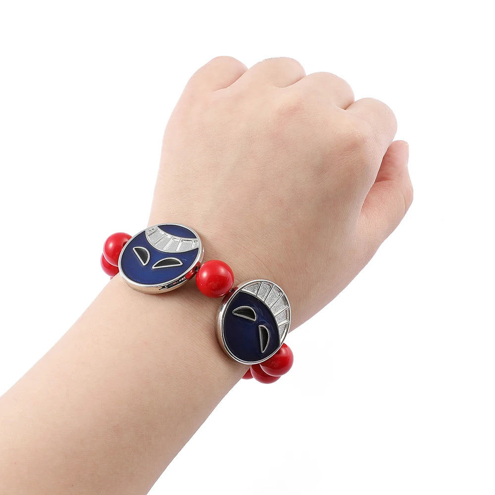 Portgas D Ace Red Beads Face Bracelet & Necklace – One Piece Anime Cosplay Jewelry Gift
