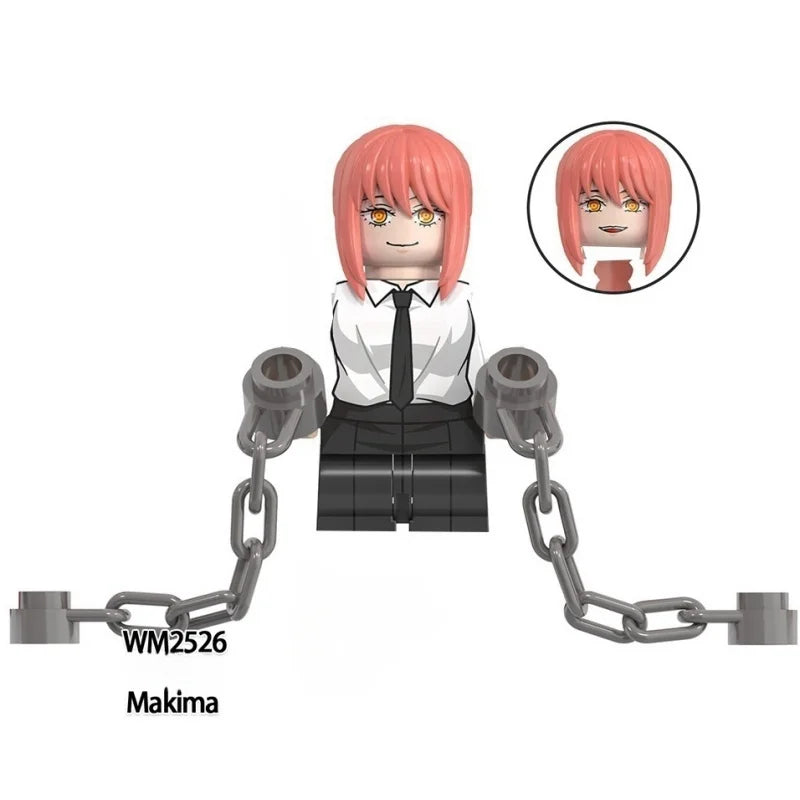Chainsaw Man Building Block Figures, Mini Anime Brick Minifigs Collectible Gift