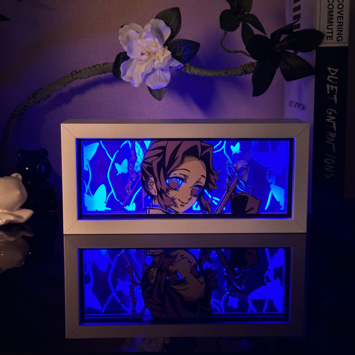 Anime Character 3D Paper Carved Light Box Lamp - LED Night Light Desk Decor