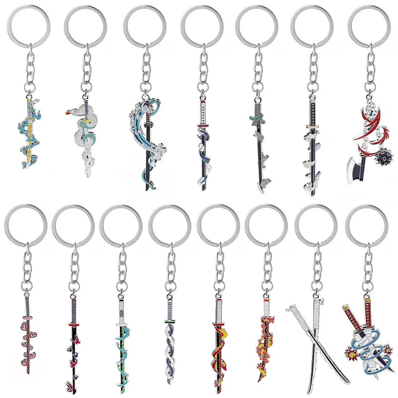 Demon Slayer Sword Keychains – 15 Anime-Inspired Styles Featuring Kyojuro Rengoku