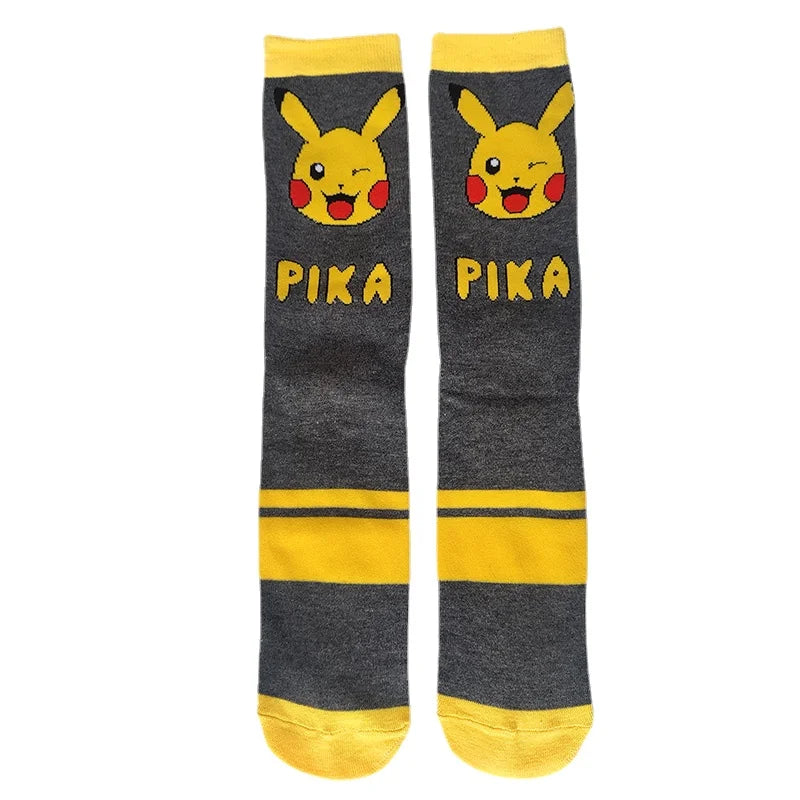Pokémon Long Crew Socks – Pikachu, Eevee & Gengar Anime Cartoon Harajuku Athletic Socks