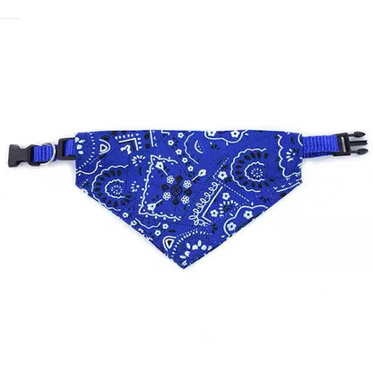 Adjustable Pet Triangle Bandana Scarf – Washable Dog & Cat Bib Collar for Birthday Parties