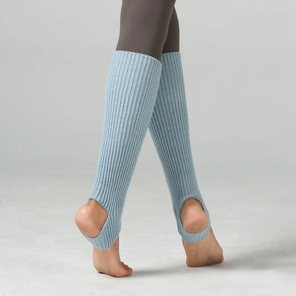 Y2K Knitted Wool Leg Warmers – Slouchy Winter Boot Socks for Women