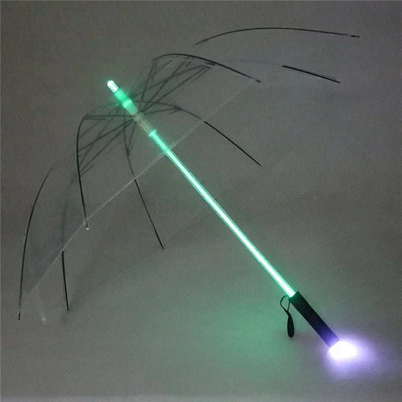 Lightsaber Umbrella LED Light up Rain ProofGolf Umbrellas for Rain Sun, Creative Glowing Umbrella Gifts for Men/Women/Kids