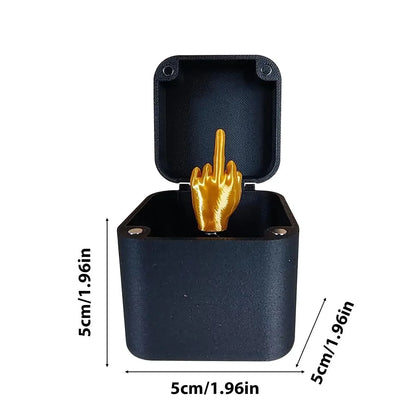 Funny Middle Finger in Box Desk Decor Gag Gift for Office, Birthday & Christmas Fun