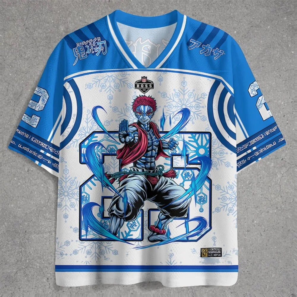 Demon Slayer Anime Number Jersey Oversized Unisex Retro Baseball Tee