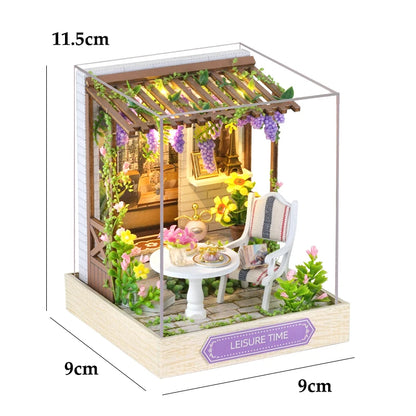 DIY Miniature Wooden Doll House Kit – Handmade 3D Puzzle Room Model with Furniture