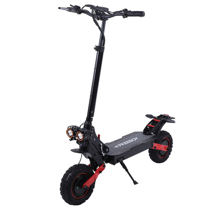 LED Electric Scooter 2400W Dual Motors 52V23AH Battery E Scooter Adult Hydraulic Brake 11'' Off-Road Tires With APP