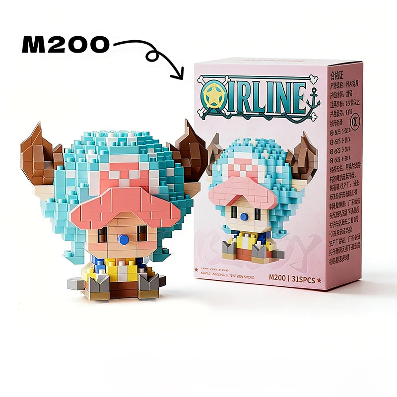One Piece Sun God Nika Luffy Micro Building Block Figure – Mini Brick Anime Model Kit