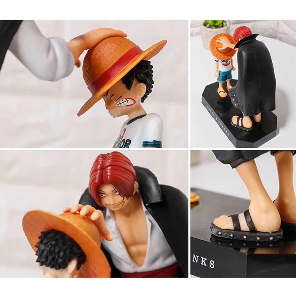One Piece Anime Figure Shanks Straw Hat Luffy Action Figurine Collectible Gift