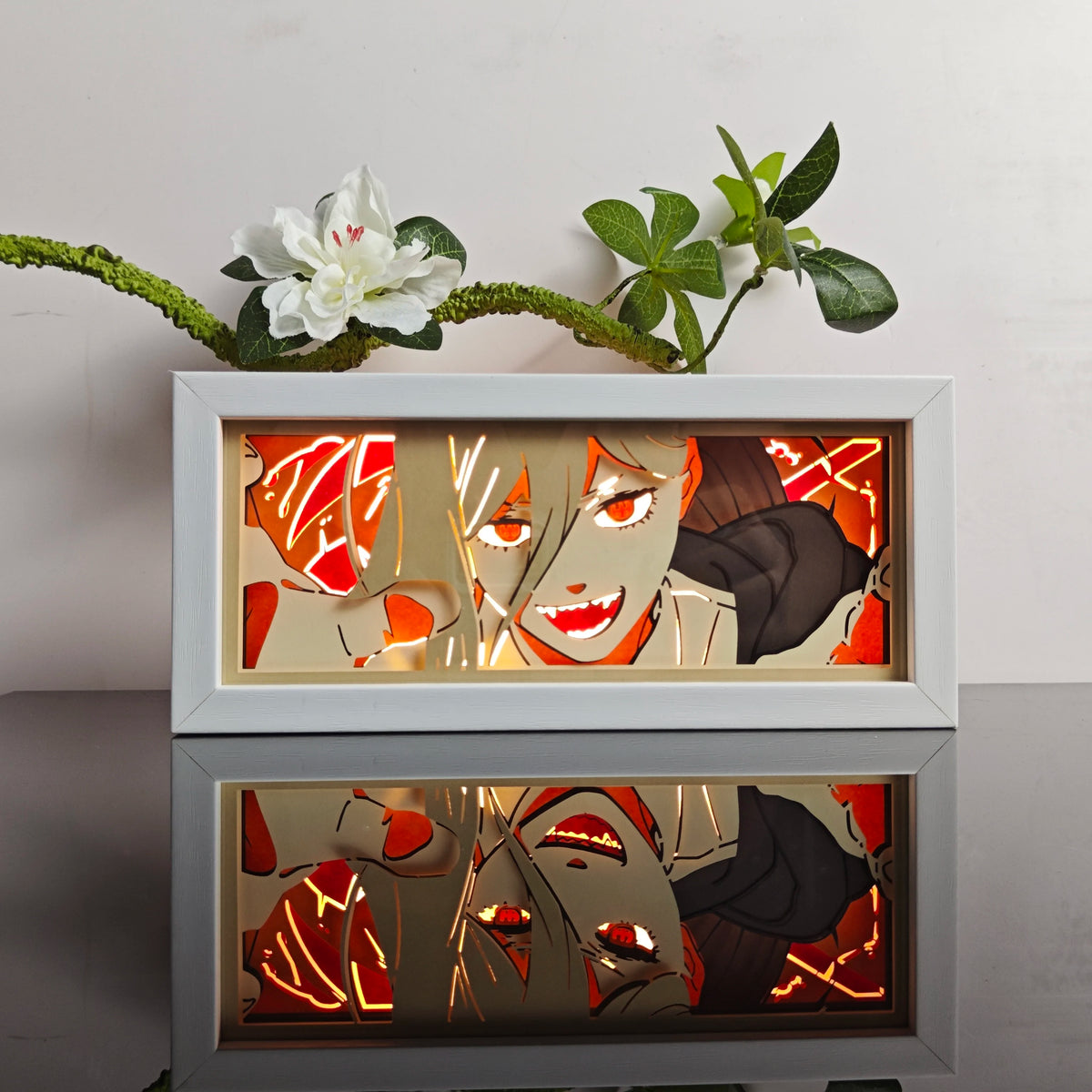 Anime Character 3D Paper Carved Light Box Lamp - LED Night Light Desk Decor