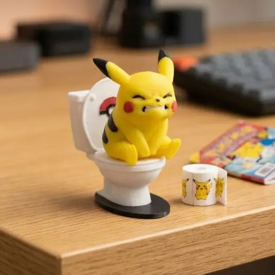 Pokémon Toilet Desktop Ornament – Funny Novelty Figurine Decor