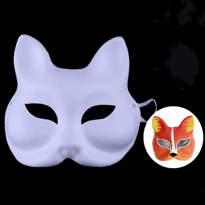 Anime Fox Half Face Cosplay Mask Demon Slayer Party Props