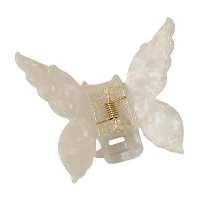 French Retro Butterfly Hair Claw Clips – Acetate Back-of-Head Updo Hair Grabbers for Women