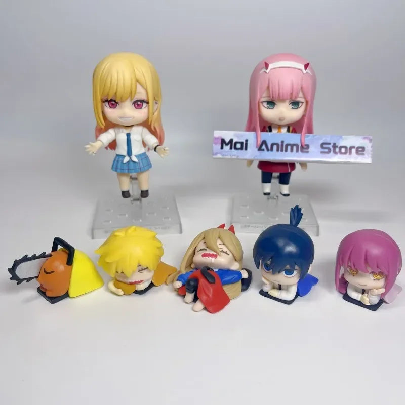 Chainsaw Man Power Figure Set, Cute Anime Figurines with Aki, Denji and Makima