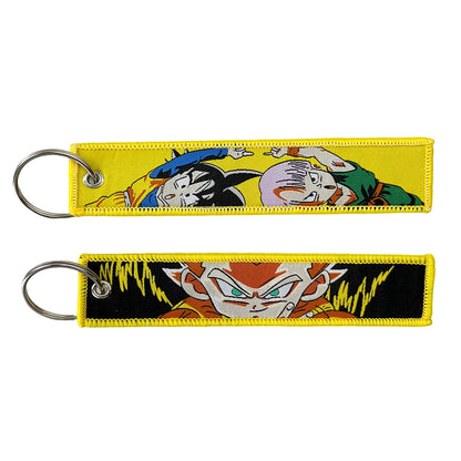 Dragon Ball Embroidered Keychain Lanyard - Anime Badge Holder & Key Strap